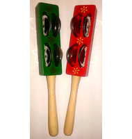 Jingle sticks ξύλινο με 4 σειρές ζήλια. |   Musical Instruments for Kids στο Pegasus Music Store