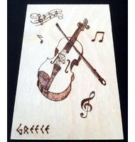 Ξύλινα διακοσμητικά καδράκια χειροποίητα . |  Gifts for musicians. στο Pegasus Music Store