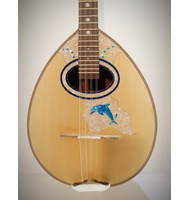Handmade Bouzouki 8-strings with light blue dolphin design |  Bouzouki 8-strings στο Pegasus Music Store