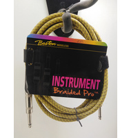 Boston Noiseless Braided Pro cable 1/4" jack to jack |  Cables στο Pegasus Music Store
