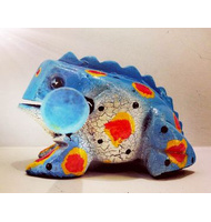 Χρωματιστή ξύλινη ξύστρα βάτραχος 12cm. |  Kρουστά Χειρός στο Pegasus Music Store