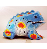 Χρωματιστή ξύλινη ξύστρα βάτραχος 12cm. |  Kρουστά Χειρός στο Pegasus Music Store