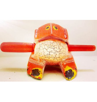 Χρωματιστή ξύλινη ξύστρα βάτραχος 12cm. |  Kρουστά Χειρός στο Pegasus Music Store