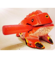 Χρωματιστή ξύλινη ξύστρα βάτραχος 12cm. |  Kρουστά Χειρός στο Pegasus Music Store