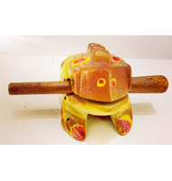 Χρωματιστή ξύλινη ξύστρα βάτραχος 12cm. |  Kρουστά Χειρός στο Pegasus Music Store