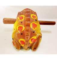 Χρωματιστή ξύλινη ξύστρα βάτραχος 12cm. |  Kρουστά Χειρός στο Pegasus Music Store