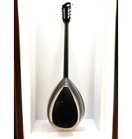 Χειροποίητο 8-χορδο Μαύρο μπουζούκι με ένθετα από abalone |  Μπουζούκια 8-χορδα στο Pegasus Music Store