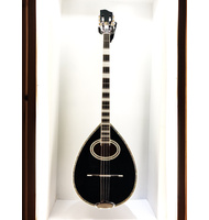 Χειροποίητο 8-χορδο Μαύρο μπουζούκι με ένθετα από abalone |  Μπουζούκια 8-χορδα στο Pegasus Music Store