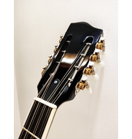 Χειροποίητο 8-χορδο Μαύρο μπουζούκι με ένθετα από abalone |  Μπουζούκια 8-χορδα στο Pegasus Music Store