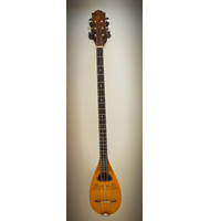 Χειροποίητος Τζουράς με σχέδιο λουλούδια πυρογραφία |  Τζουράδες 6-χορδοι στο Pegasus Music Store