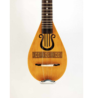 Handmade Baglamas with a spruce top and a sound-hole designed like a Lyre |  Baglamas στο Pegasus Music Store