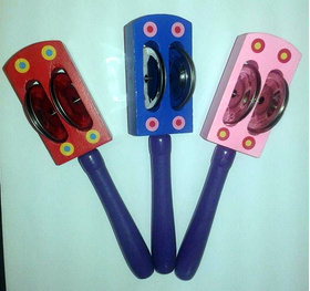 Jingle sticks ξύλινο με 2 σειρές ζήλια . |   Musical Instruments for Kids στο Pegasus Music Store