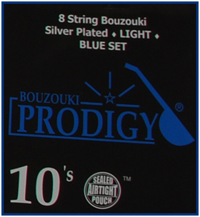 Χορδές Prodigy 10's Silver Plated BLUE Set για 8χορδο Μπουζούκι |  Χορδές για Μπουζούκι στο Pegasus Music Store
