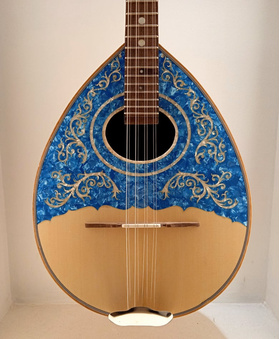 Greek Handmade 8-string Bouzouki Advanced grey perloid Vine Inverted |  Bouzouki 8-strings στο Pegasus Music Store