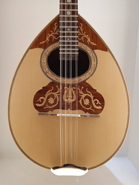 Greek Handmade 8-string Bouzouki Advanced Harp & Flowers |  Bouzouki 8-strings στο Pegasus Music Store