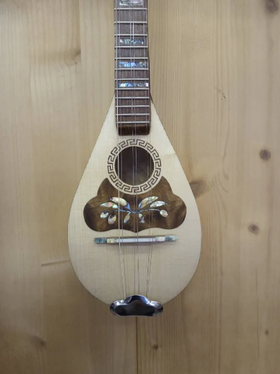 Baglamas Greek handmade with olives design made from Abalone. |  Baglamas στο Pegasus Music Store